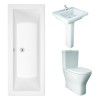 RAK Resort Maxi Closed Back Toilet, Basin and Double Ended Bath Suite - Choice of Size
