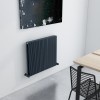 Carisa Monza Double 600 x 660mm Anthracite Designer Aluminium Radiator