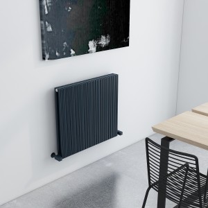 Carisa Monza Double 600 x 660mm Anthracite Designer Aluminium Radiator