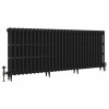 Classic 745 x 1894mm Black Primered Finish Triple Column Cast Iron Radiator - 30 Sections