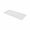 Essentials Anti-Slip 1600 x 800mm Rectangle Stone Shower Tray White
