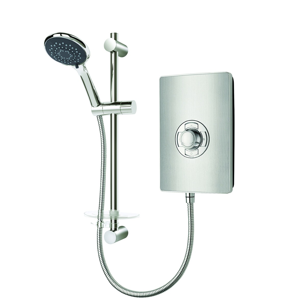 Triton Aspirante 9.5kW Electric Shower - Brushed Steel ASP09BRSTL