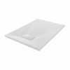 Terra - 1000x700mm Slate Effect Rectangle Shower Tray White