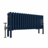 Bern 300 x 830mm Sapphire Blue Four Column Horizontal Traditional Radiator