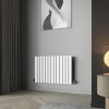 Karlstad 600 x 886mm White Double Horizontal Flat Panel Designer Radiator