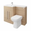 Calm Oak Left Hand Combination Vanity Unit with RAK-Origin Toilet & Soft Close Seat & Concealed Cistern - 1100mm