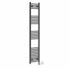 Fjord 1600 x 300mm Curved Anthracite HEC Thermostatic Electric Heated Towel Rail