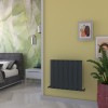 Carisa Step 600 x 660mm Anthracite Designer Aluminium Radiator
