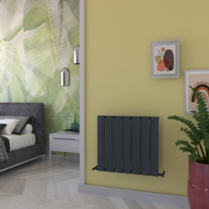 Carisa Step 600 x 660mm Anthracite Designer Aluminium Radiator