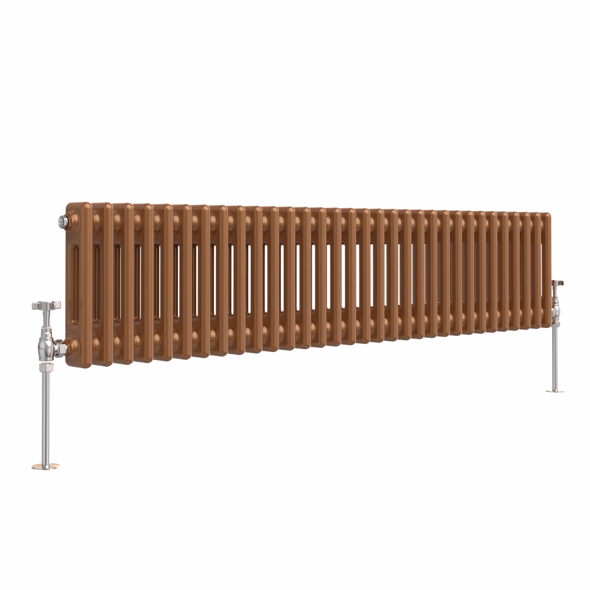 Bern 300 x 1460mm Metallic Bronze Double Horizontal Column Radiator
