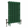 Classic  745 x 468mm  Farrow & Ball Duck Green Triple Column Cast Iron Radiator - 7 Sections