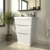 Avon Gloss White Floor Standing Basin Drawer Vanity Unit - 600mm