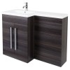 Calm Grey Left Hand Combination Vanity Unit Set (No Concealed Cistern, No Toilet)