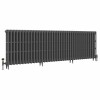 Classic  745 x 2390mm Farrow & Ball Railings Grey Triple Column Cast Iron Radiator - 38 Sections