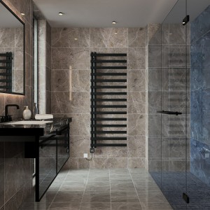 Kemi 1600 x 600mm Black Thermostatic Touch Control Wifi Electric Heated Towel Rail