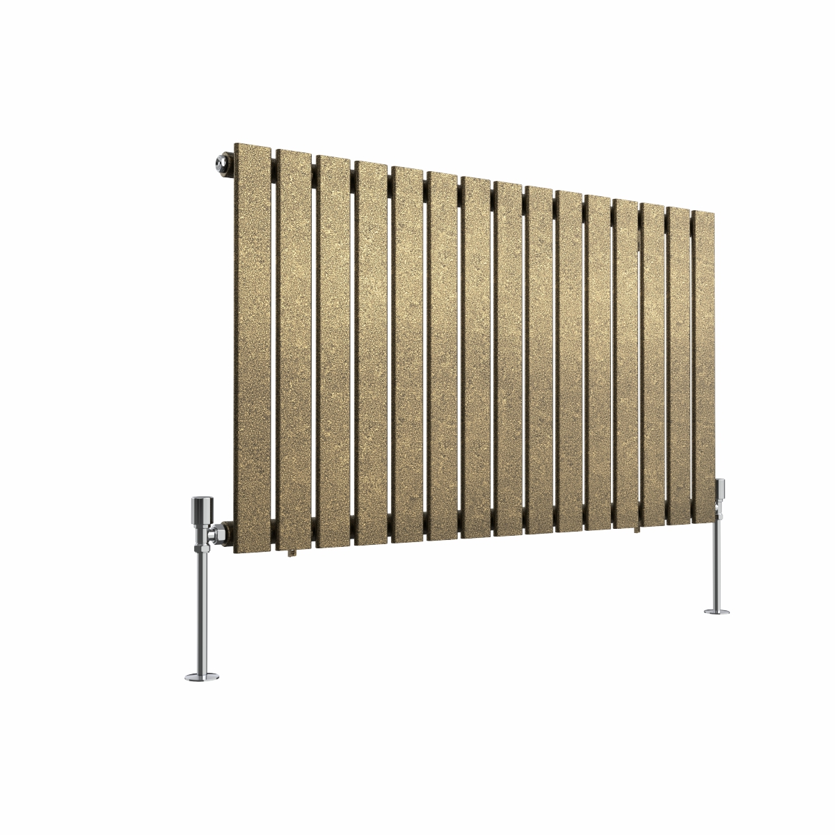 Karlstad 600 x 1022mm Black Gold Single Horizontal Flat Panel Designer Radiator