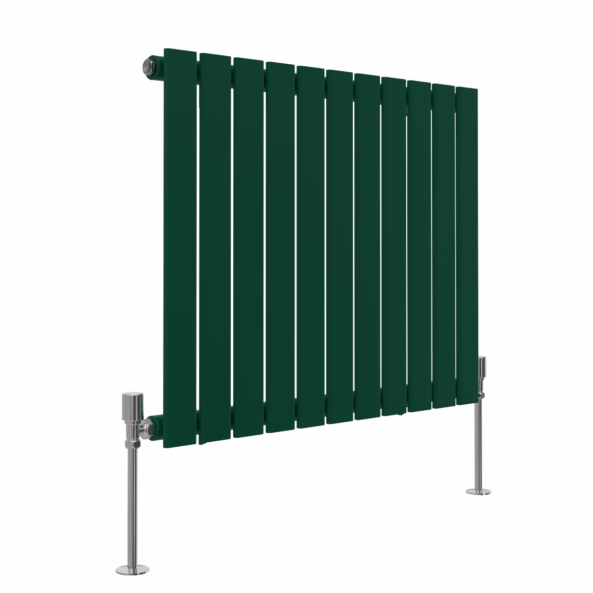 Karlstad 600 x 750mm Moss Green Single Flat Panel Horizontal Designer Radiator