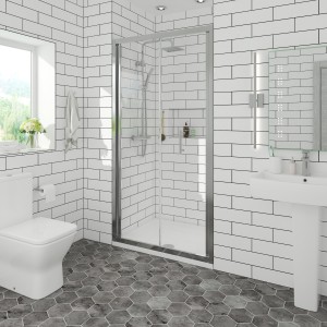 Ennerdale - 900mm Bi-Fold Shower Door - Chrome