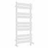 Juva 1000 x 450mm Dual Fuel White Flat Panel Simple Electric Heated Towel Rail