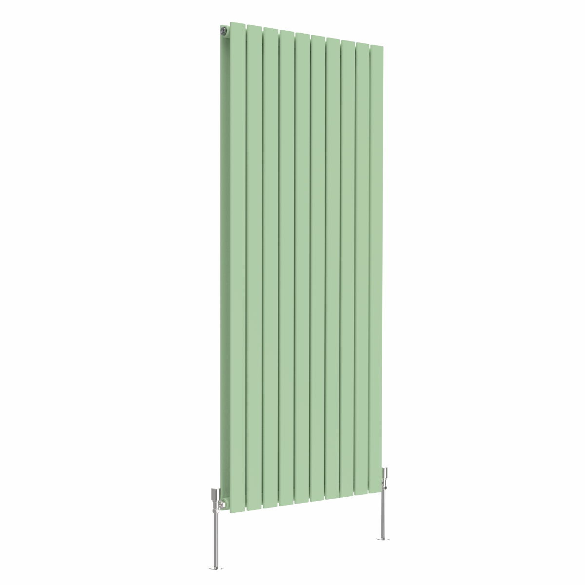Karlstad 1600 x 682mm Pastel Green Double Flat Panel Vertical Designer Radiator
