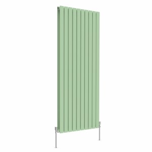 Karlstad 1600 x 682mm Pastel Green Double Flat Panel Vertical Designer Radiator