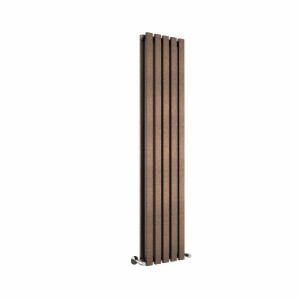 Lulea 1600 x 340mm Black Copper Double Vertical Flat Panel Designer Radiator