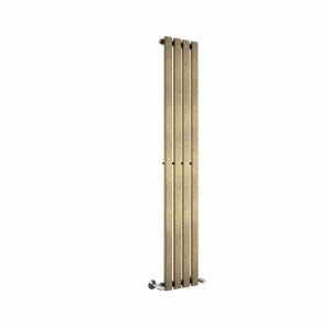 Lulea Black Gold Vertical Column Coloured Radiator - Choice of Size