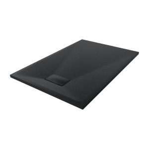 Terra - 1200x800mm Slate Effect Rectangle Shower Tray Black