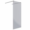 Wasdale 900mm Black Smoked Walk Through Wet Room Screen