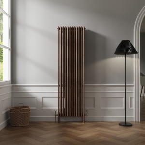 Bern 1800 x 560mm Black Copper Four Column Vertical Traditional Radiator