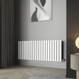 Karlstad 600 x 1430mm White Double Horizontal Flat Panel Designer Radiator