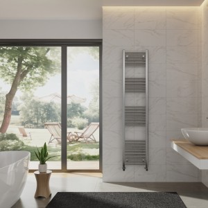 Bergen 1800 x 400mm Straight Chrome Heated Towel Rail