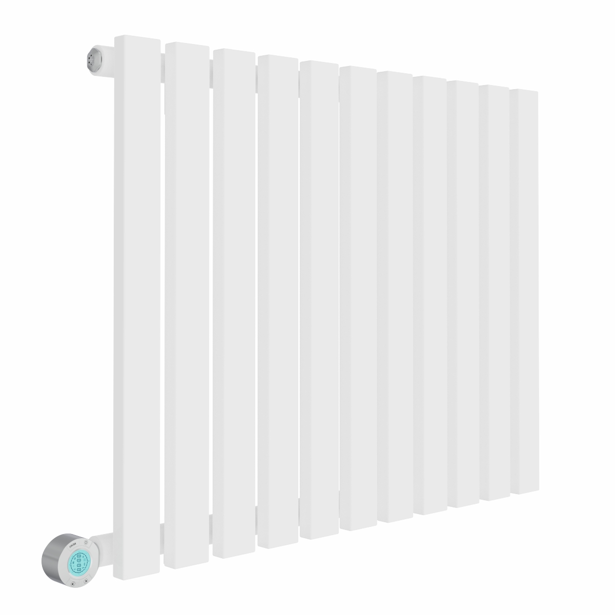 Lulea 600 x 760mm White Flat Panel Horizontal Wifi Electric Radiator - 800W