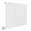 Lulea 600 x 760mm White Horizontal Flat Panel Wifi Electric Radiator - 800W