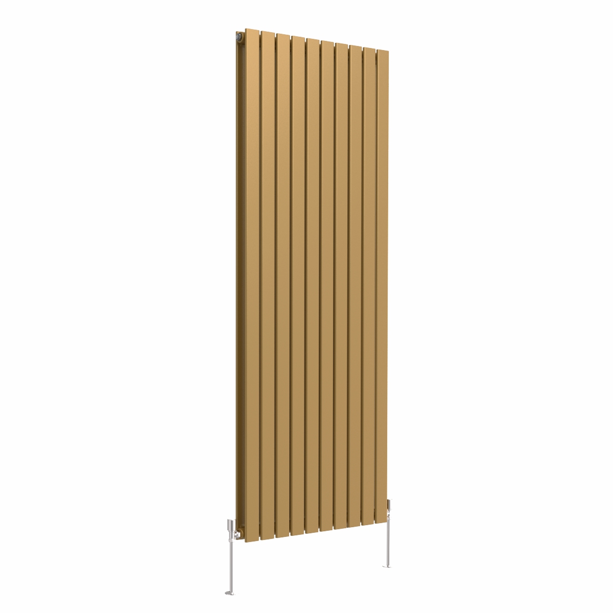 Karlstad 1800 x 682mm Metallic Gold Double Flat Panel Vertical Designer Radiator