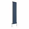 Norden 1600 x 355mm Sapphire Blue Single Oval Column Vertical Designer Radiator
