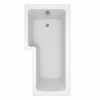 Leyland 1700mm L Shape Shower Bath Left Hand
