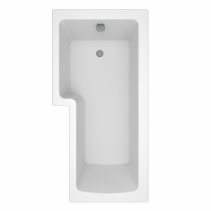 Leyland 1700mm L Shape Shower Bath Left Hand