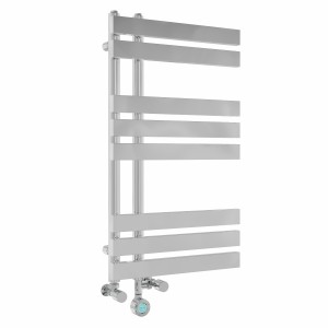 Koli 800 x 450mm Dual Fuel Chrome Thermostatic Touch Control Electric Heated Towel Rail