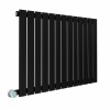 Karlstad 600 x 886mm Black Horizontal Flat Panel Wifi Electric Radiator - 1000W