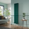 Lulea 1800 x 410mm Blue Green Single Flat Panel Vertical Designer Radiator