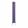 Norden 1600 x 237mm Elegant Purple Double Oval Column Vertical Designer Radiator