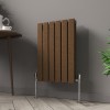 Karlstad 600 x 410mm Black Copper Double Horizontal Flat Panel Designer Radiator
