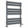 Juva 800 x 600mm Dual Fuel Sand Grey Thermostatic Touch Control Wifi Electric Heated Towel Rail