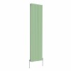 Norden 1800 x 473mm Pastel Green Double Oval Column Vertical Designer Radiator