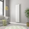 Norden 1800 x 473mm White Single Vertical Oval Tube Designer Radiator