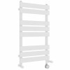 Juva 800 x 450mm Dual Fuel White Flat Panel Thermostatic Touch Control Electric Heated Towel Rail