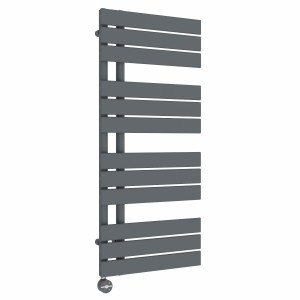 Kristiansund 1126 x 500mm Anthracite Thermostatic Touch Control Electric Heated Towel Rail