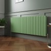 Norden 600 x 1594mm Pastel Green Double Oval Column Horizontal Designer Radiator