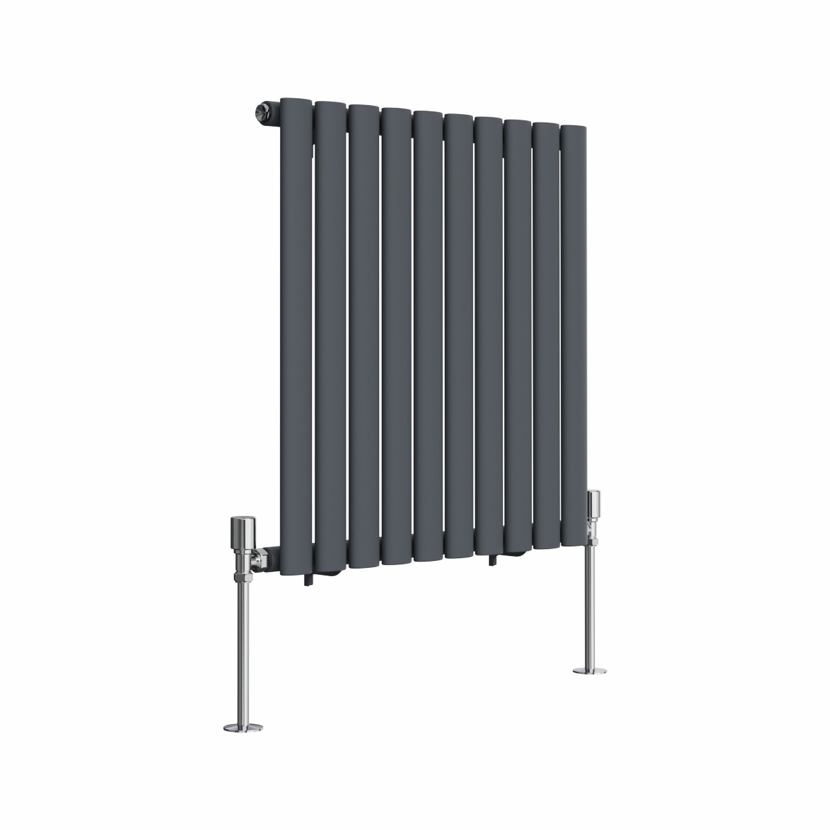 Norden 600 x 591mm Anthracite Single Horizontal Oval Tube Designer Radiator